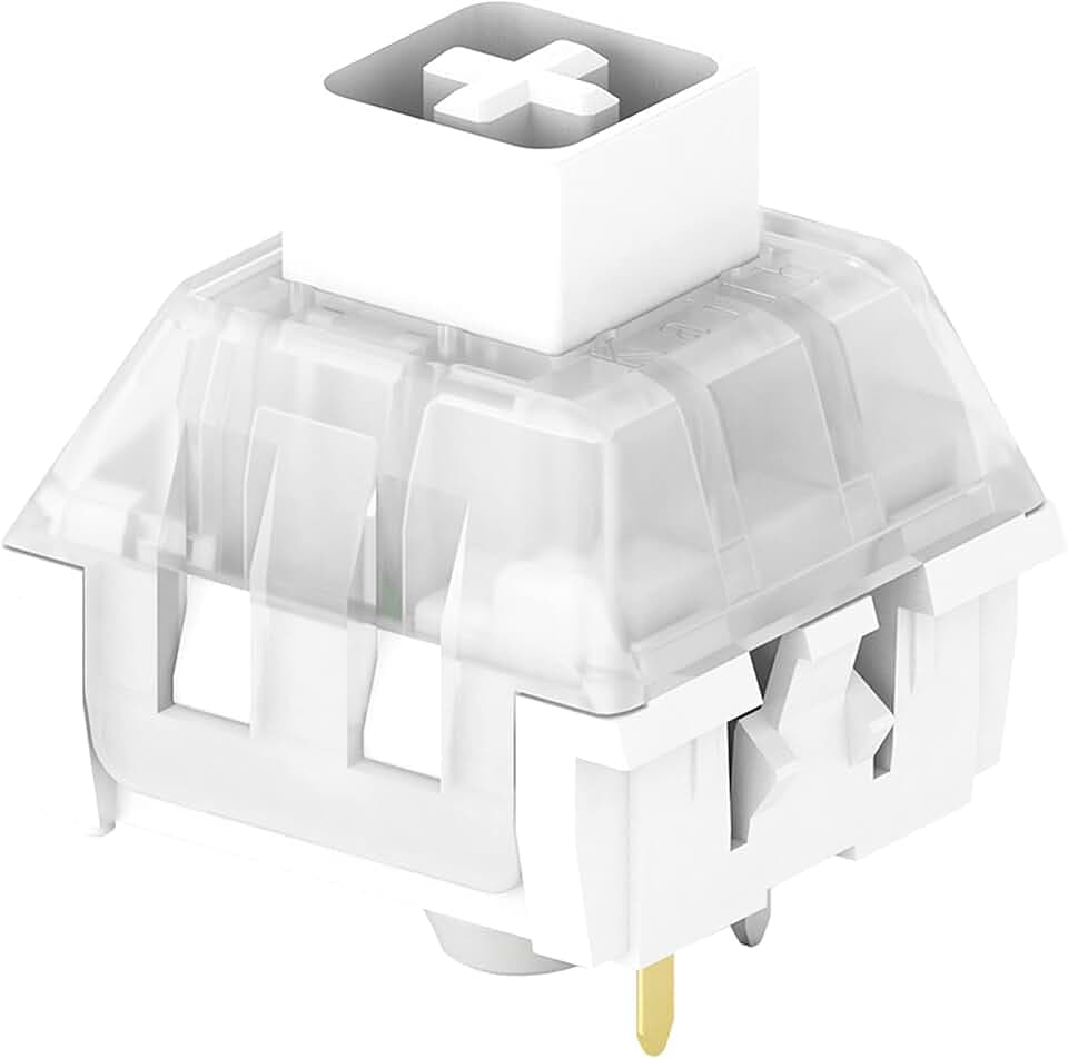 Kailh Box White Clicky Switch Mechanical Keyboard Switches for Gaming & Typing | Hot-Swappable, Dustproof, 3-Pin & 5-Pin Compatible（72pcs）