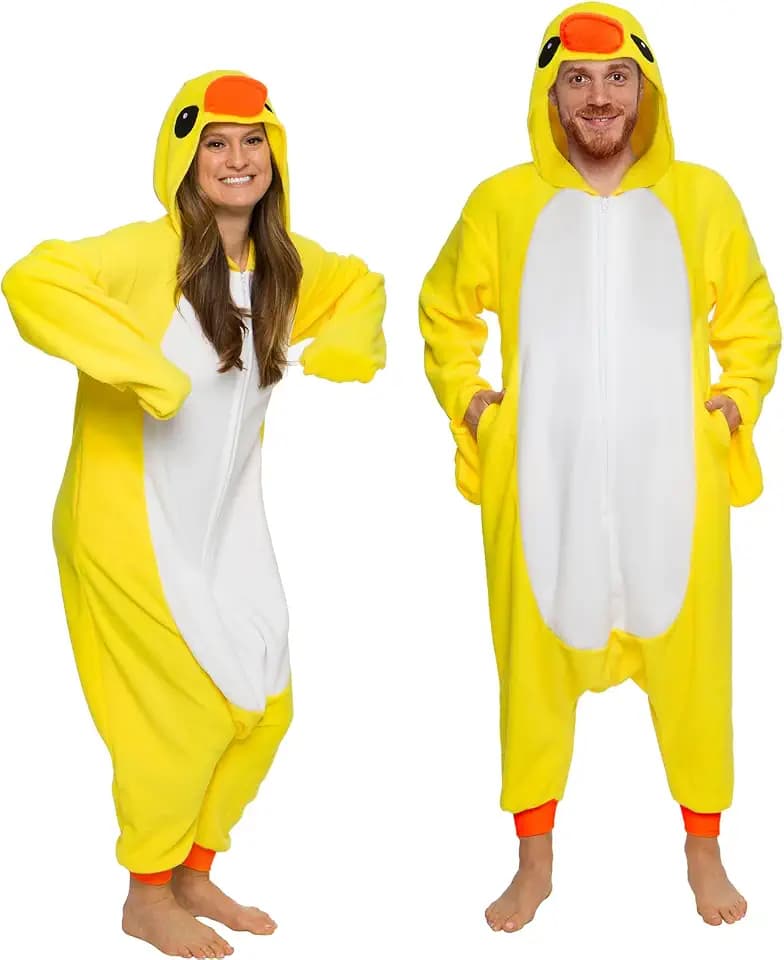Funziez! Adult Onesie Halloween Costume Animal Dinosaur Shark Unisex Plush One Piece Cosplay Suit for Adults, Men and Women