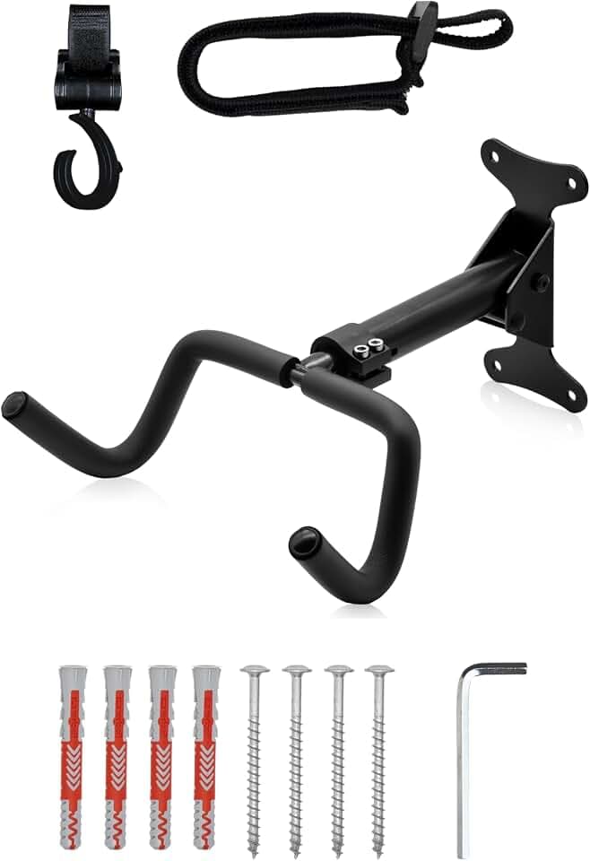 VELOSTAR Premium Fahrrad Wandhalterung - Verstellbar, Platzsparend & Robust - Fahrrad Wandbefestigung - Für E-Bikes & Standardräder bis 40kg aus Legierter Stahl 41 x 27 x 18 cm
