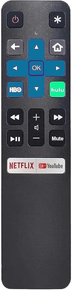 Basic Replacement Remote for Westinghouse WA43UFA1001, WA50UFA1001, WA55UFA1001, WA65UFA1001, WA43UFT1001, WA50UFT1001, WA55UFT1001, WA65UFT1001. Without Voice Recognition.