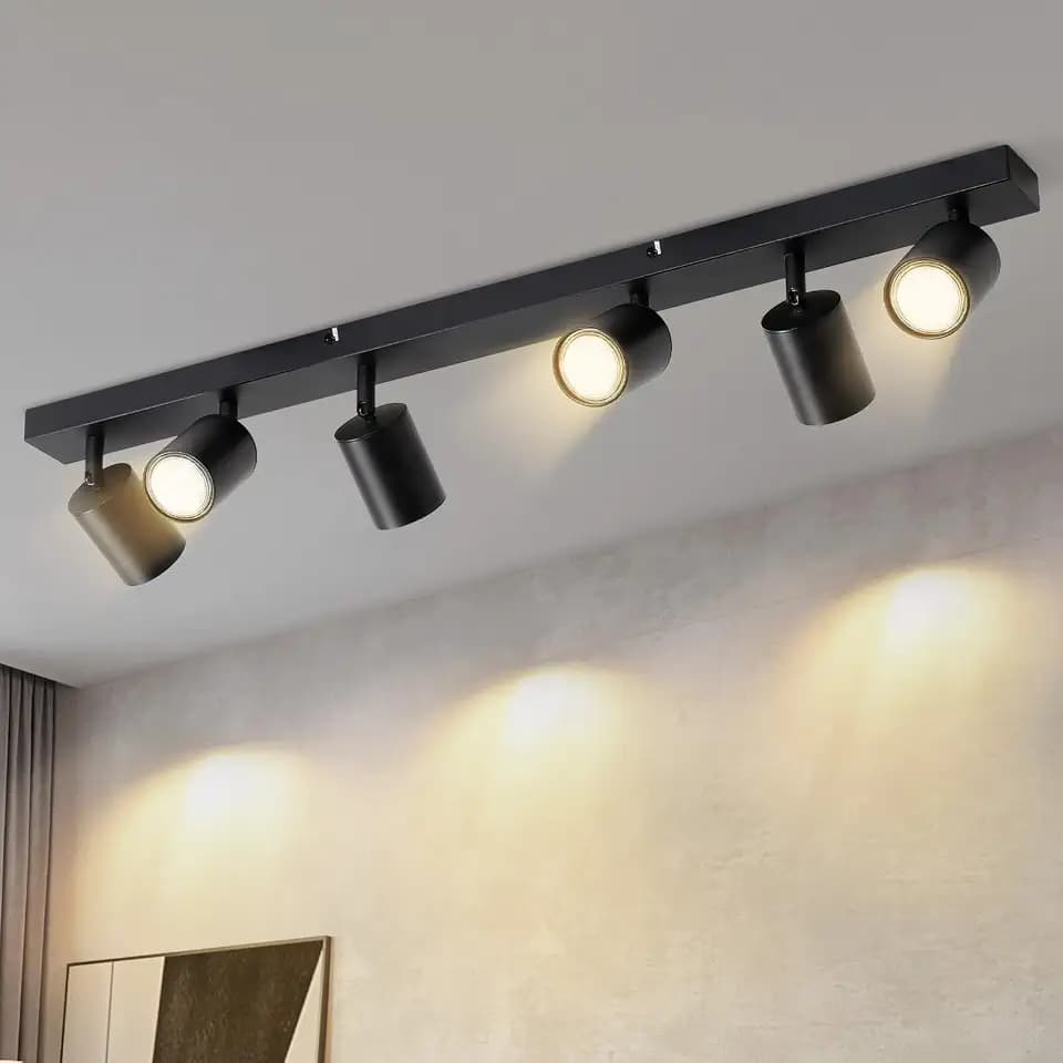 Deckenstrahler 6 Flammig Deckenleuchte Schwarz LED Deckenlampe