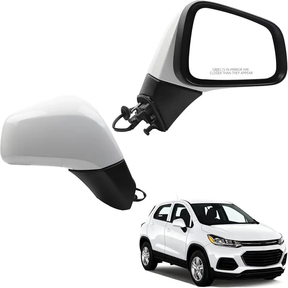 Dasbecan Right Side Mirror Compatible with 17-22 Chevy Trax White 5 Pins