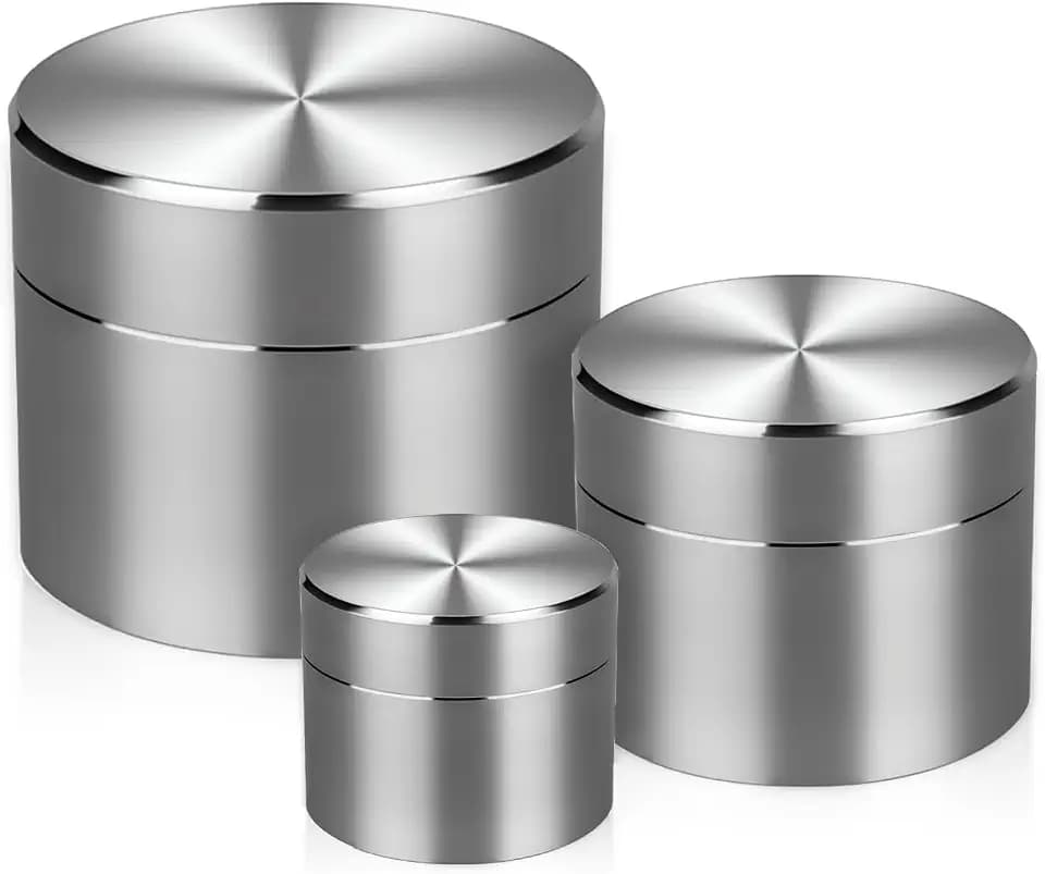 Geruchsdichte Dose, Versiegelungsbox Edelstahldosen mit Deckel Teeblatt Kanister Behälter Dose für Home Office Mini Portable Box für Pillen, Kräuter und Gewürze (S+M+L)