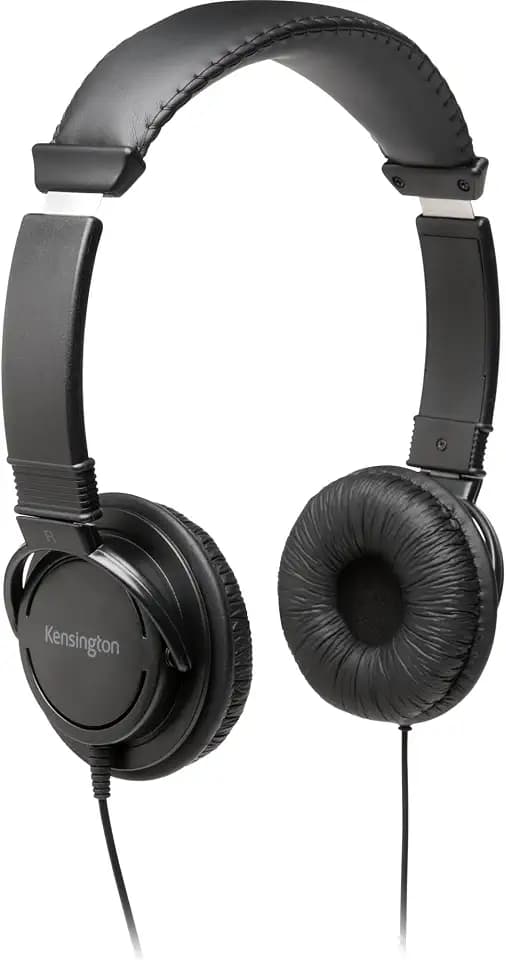 Kensington Hi-Fi Headphones 3.5mm for Kids, for Adults, for School, Padded Adjustable Headband (K97602WW),Black
