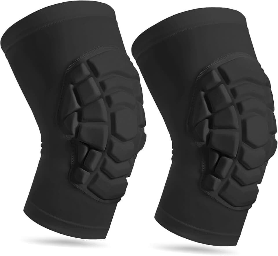 Wrestling Knee Pads for Kids Youth Adult, Knee Compression Sleeve for Basketball Volleyball Football, 1 Pair Short Knee Pads Sleeves ((#2) Black-2pcs,Small)