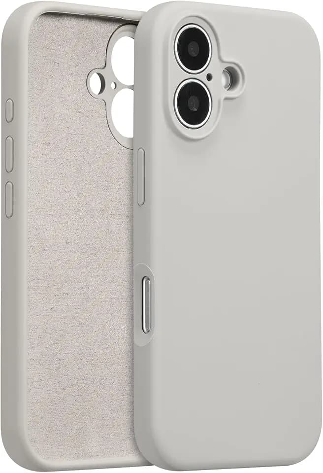for iPhone 17 Case,Liquid Silicone Case,Stone