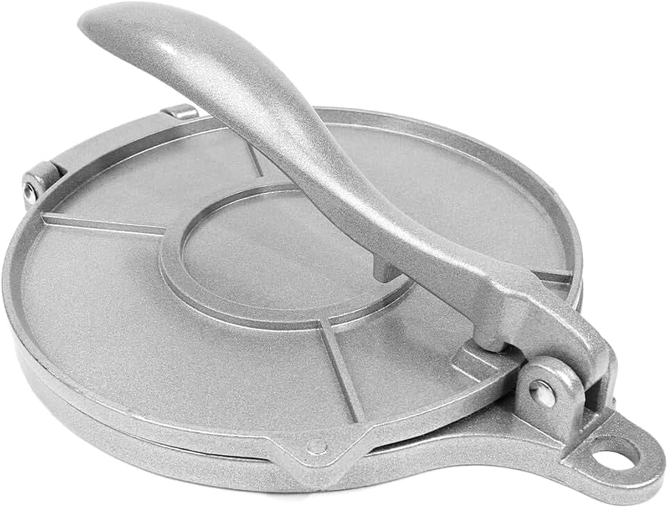 8-Zoll-Pizza-Tortenpresse, Teigpresse, Knödelverpackungspresse, Tortillapresse aus lebensmittelechtem Aluminium für die Küche zu Hause und in Pizzerien