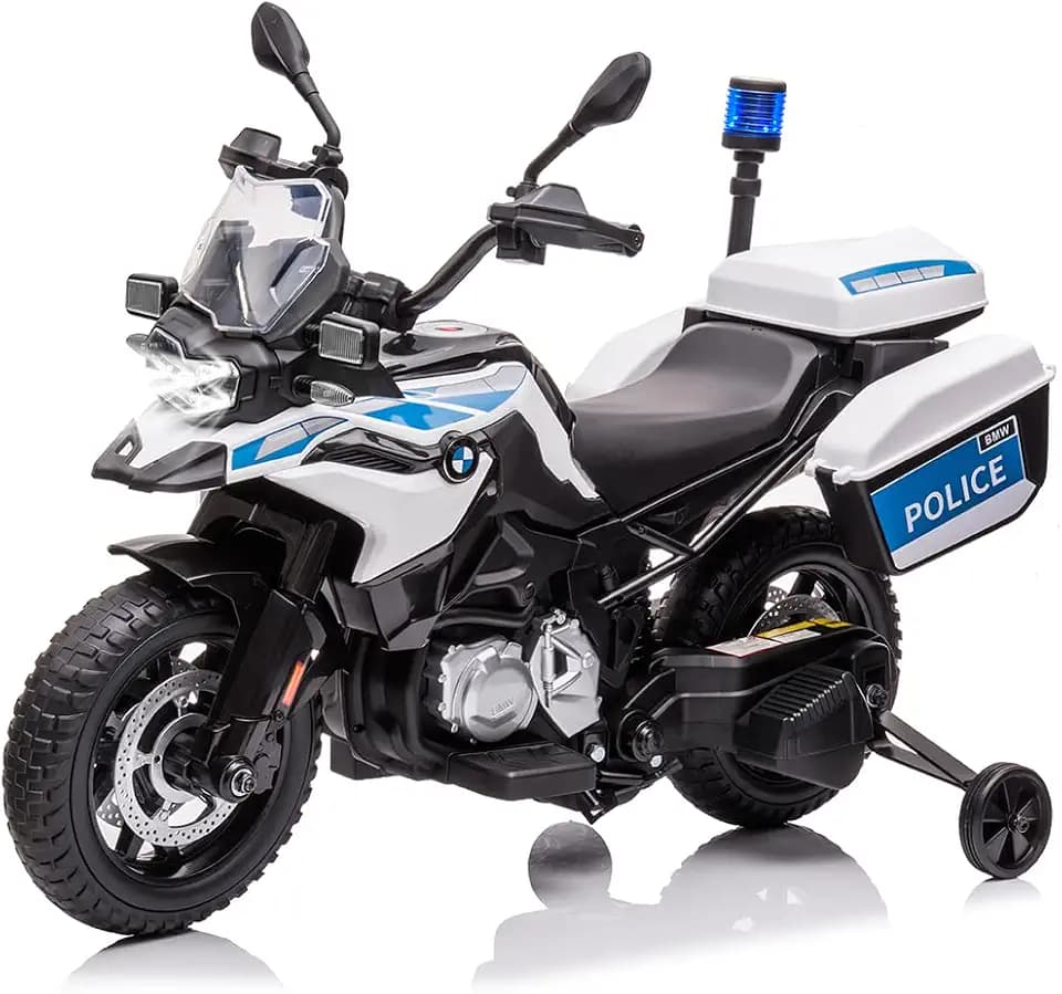 12V Kids Ride On Police Motorcycle, Licensed BMW Police Motorbike