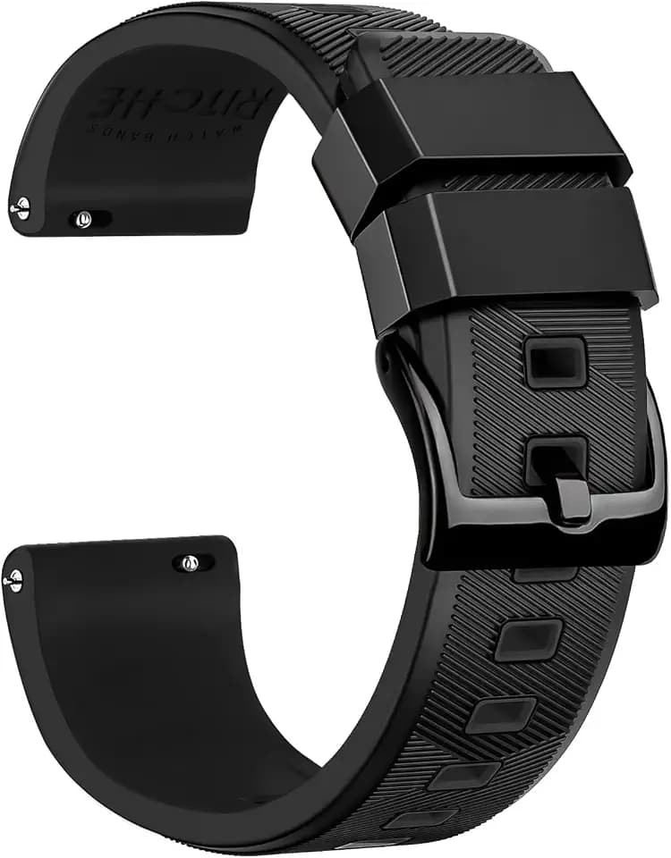 Ritche Christmas Gift Silicone Watch Band 18mm 20mm 22mm 24mm Quick Release Rubber Watch Bands for Men Women, White Elephant Gifts, Stocking Stuffers For Men