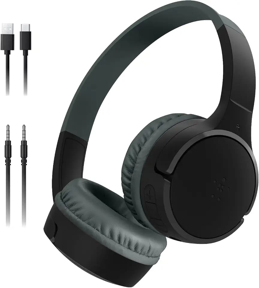 Belkin SoundForm Mini Bluetooth Kids Headphones, On Ear, 30H Battery Life