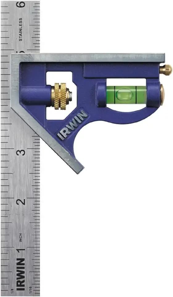 IRWIN Tools Combination Square, Metal-Body, 6-Inch (1794468), Blue