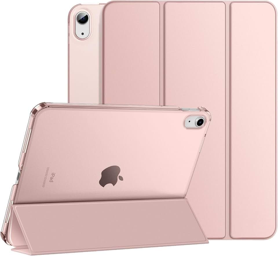 Hülle für iPad (A16) 11. Generation 11 Zoll 2025 / iPad 10. Generation 10,9 Zoll 2022, Leichte Dünne Harte Schutzhülle, Automatische Schlaf-/Wachfunktion, Roségold
