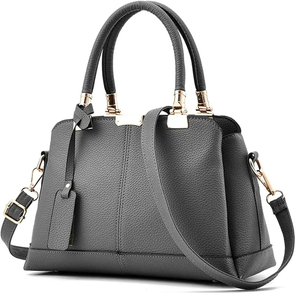 NICOLE & DORIS Damen Handtaschen Elegante Damen Tasche Designe Frauen Umhängetasche PU Weiche Ledertasche Tote Bag Mit Anhänger