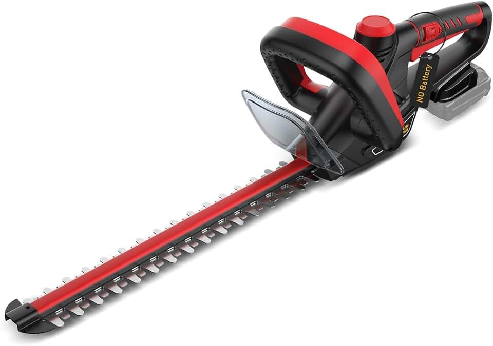 Cordless Hedge Trimmer Compatible with Milwaukee 18V Battery, Red