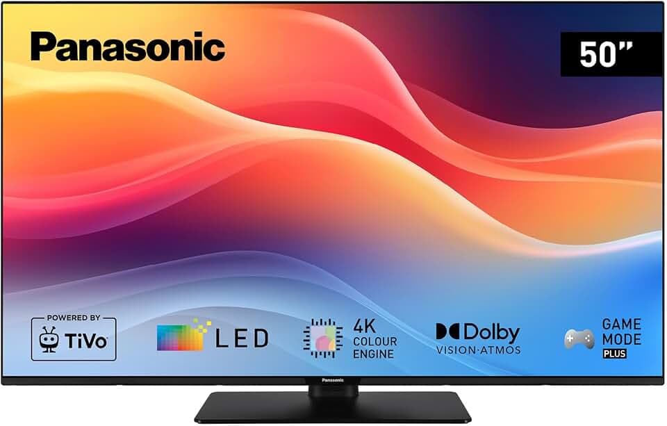 Panasonic TB-50W61AEZC, 50 Zoll Fernseher, 4K Ultra HD LED TV, TiVo | Dolby Vision & Atmos, Game Mode Plus, Alexa & Google Sprachsteuerung, Smart TV, W61 Serie,