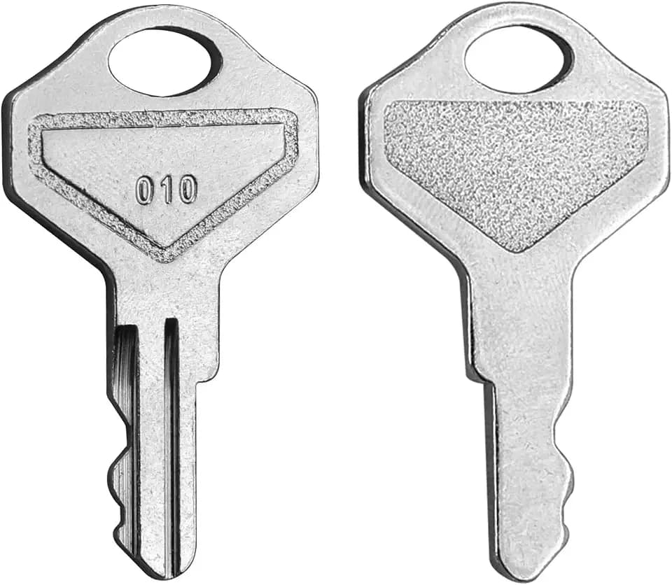 010 Key for Drawers, Cash Drawer Replacement Key Set Compatible with M-S Cash Drawer Model with 010R, 010L, or 010 Locks- Fits Many POS Registers, Set of 2 Keys, Chrome