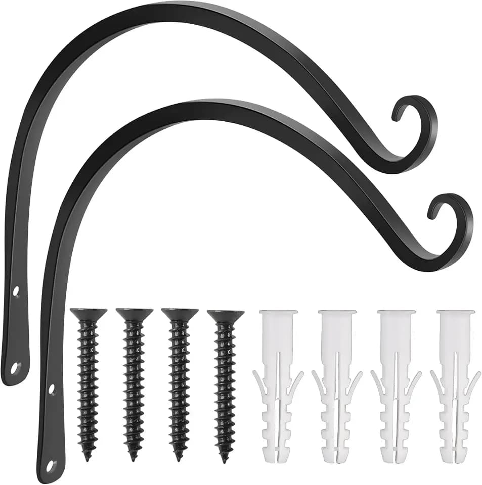 Gtongoko 14 Inch Heavy Duty Metal Plant Hangers Outdoor Indoor, 2 Pack