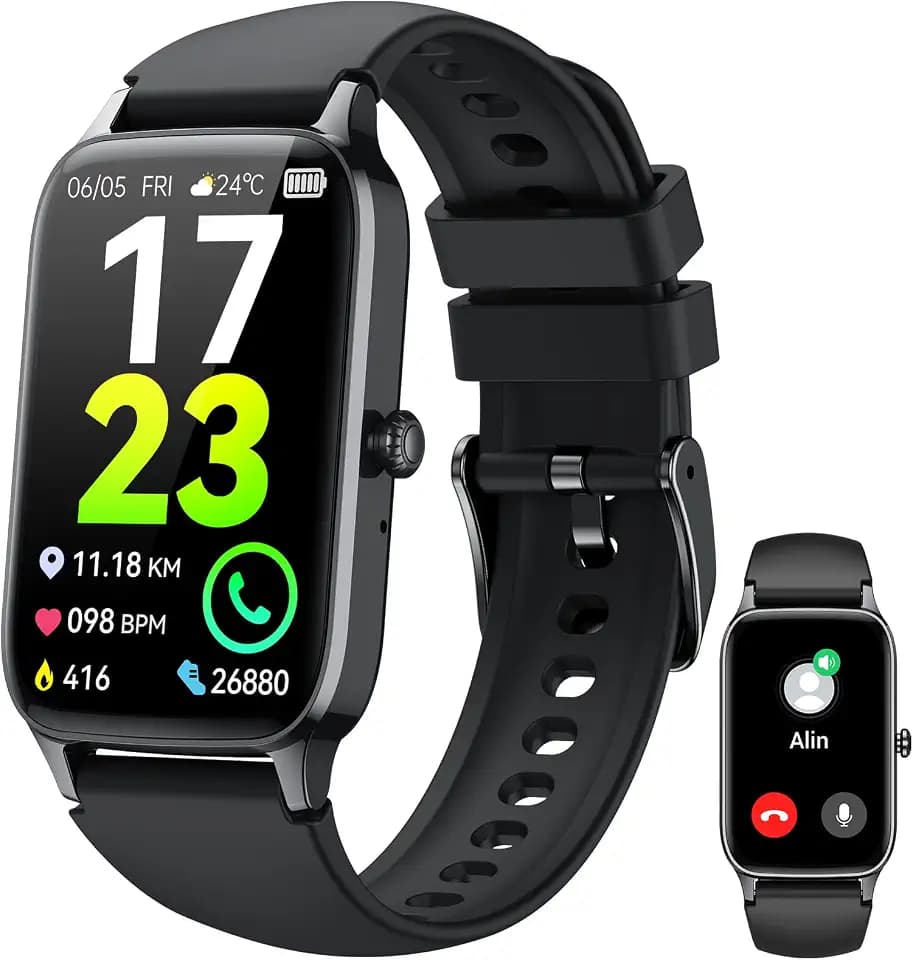 Soudorv Smartwatch Herren Damen 1,57" HD mit Telefonfunktion Wasserdicht