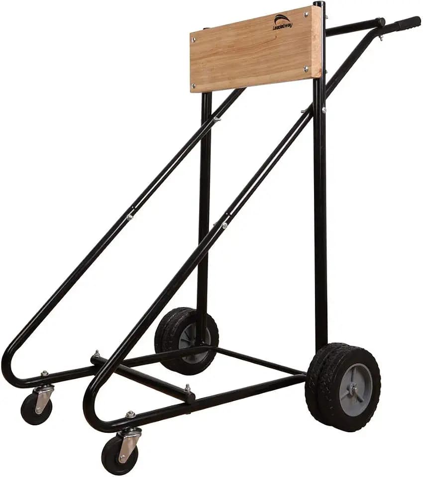 LEADALLWAY Outboard Boat Motor Carrier-315LBS Motor Cart With 4 Rubber Casters And Storage