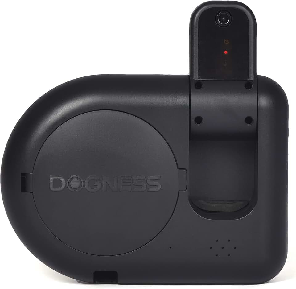 DOGNESS Mini Treat Robot Miniroboter – Steuerung per App, mit Kamera, Mikrofon und Lautsprecher, schwarz