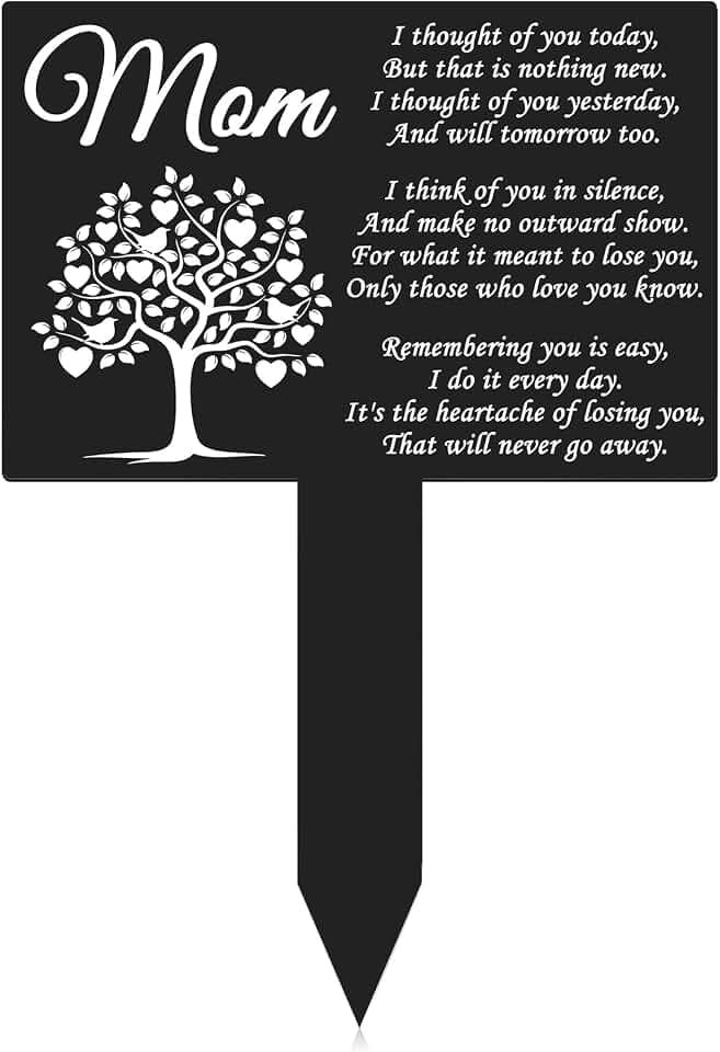 Wesiti Mom Memorial Stake Cemetery Metal Grave Marker Decorations