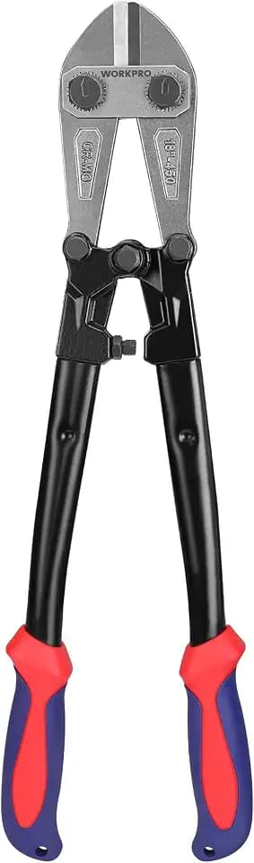 WORKPRO, W017005A, Bolzenschneider, Griff aus zwei Materialien mit weichem Gummigriff, 45,7 cm, Klinge aus Chrom-Molybdän-Stahl