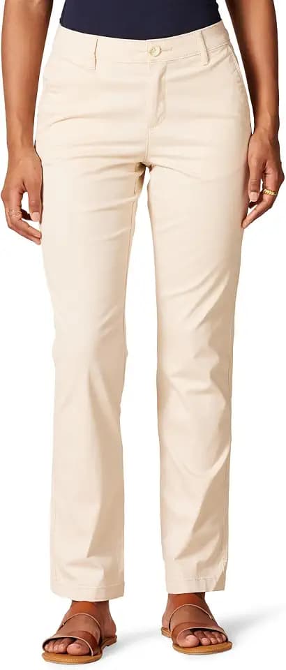 Amazon Essentials Damen Schmal geschnittene Chinohose aus Stretch-Twill mit geradem Bein