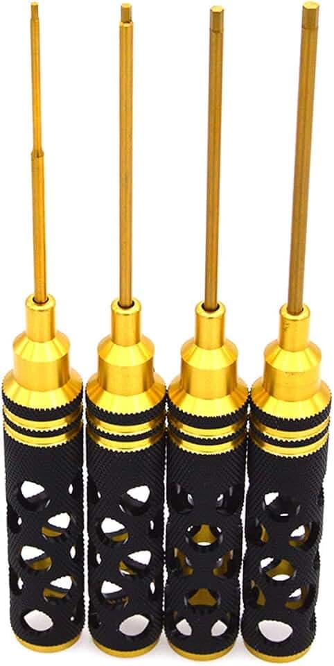 Sechskant Schraubendreher Satz 4-teilig, RC Werkzeug Innensechskant Schraubenzieher Handwerkzeug für Modellbau RC Auto Boot Quadcopter Hubschrauber Multirotor Modelle (1.5mm 2.0mm 2.5mm 3.0mm)