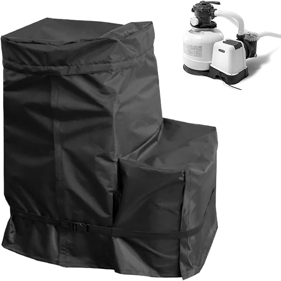 Poolpumpe Abdeckung, Pool Sandfilteranlage Abdeckung Für 14-16" Filterpumpe Im Außenbereich Gartenpumpe Box 420D Oxford Wasserdicht Vollständige Abdeckplane UV-Beständig