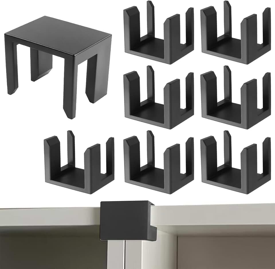 8 Pcs Black Bookcase Connector Fits IKEA Billy Bookshelf, Alignment Clip