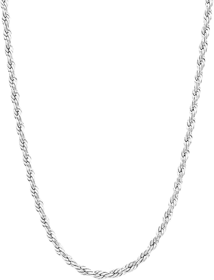 DESTIN Jewelry 18K Gold PVD Rope Chain Necklace, 2–7 mm, 6–30 in.