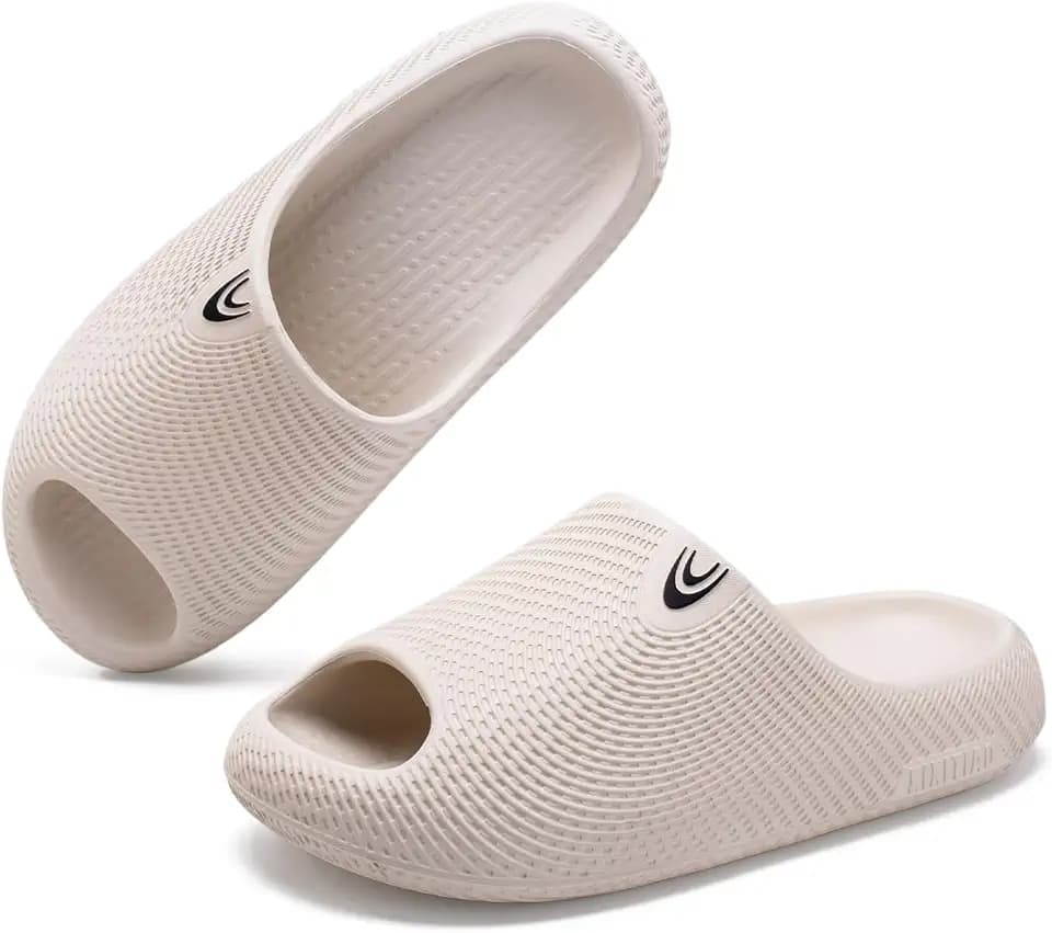 Cloud Platform Slide Sandals for Women Men with Arch Support, Cushioned Pillow Slippers for Foot Fatigue Relief, Non-Slip Anti-Squeak House Shoes for Indoor Outdoor