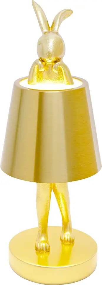 Kare Design Tischleuchte Animal Rabbit, Gold, 29cm, Hase, Dimmbar, Outdoor, LED, Akku Lampe, Hasenleuchte, Wohnzimmer