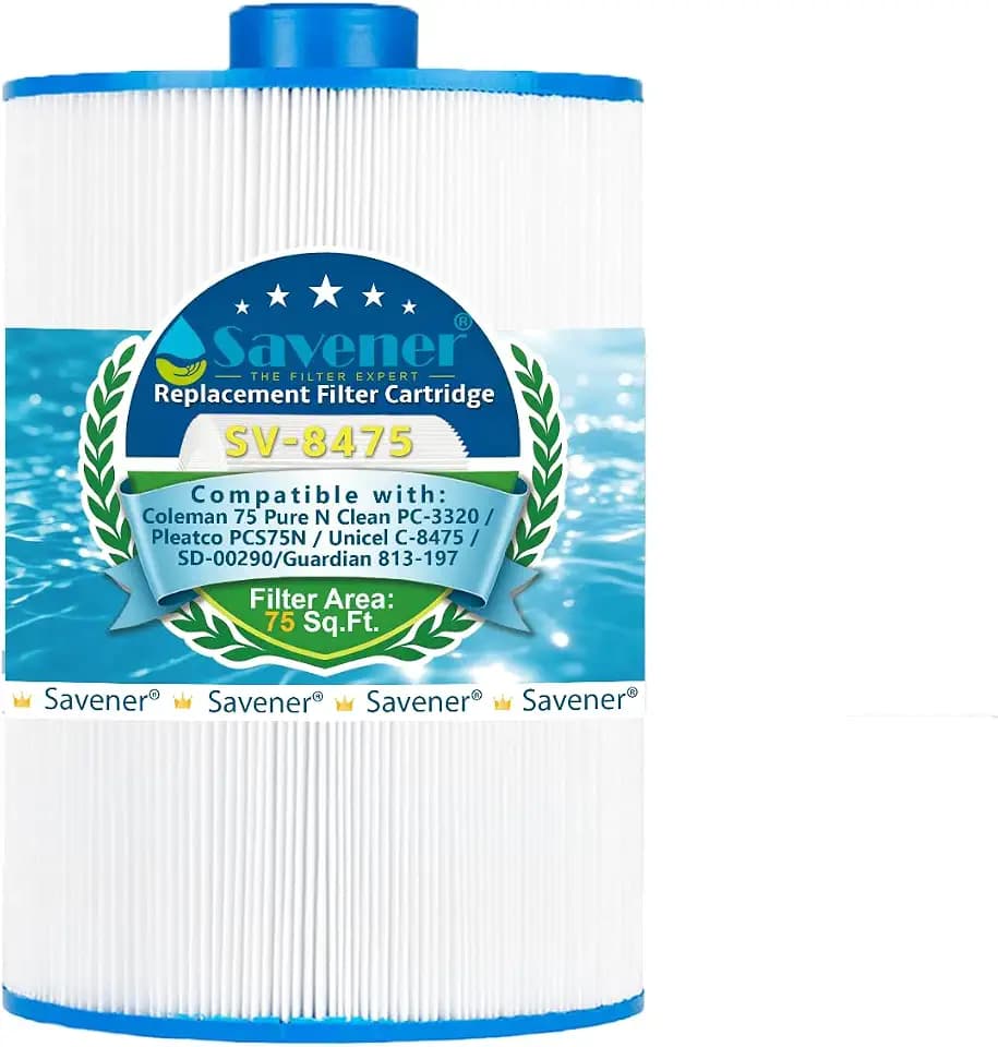 Spa Filter Compatible with PCS75N, Maax Spas, 100594, C-8475, FC-3320 hot tub Cartridge Filter, 75sq.ft, 1 Pack