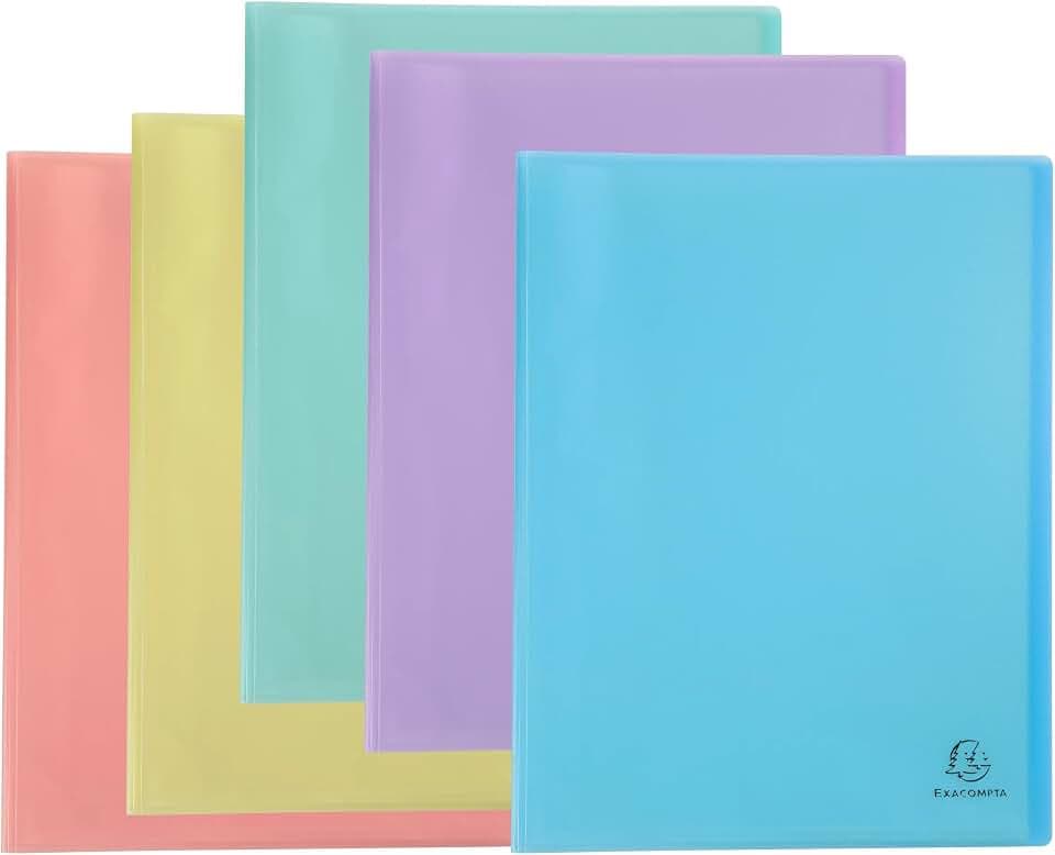 Exacompta 8 Sichtbücher Chromaline Pastel A4 60 Hüllen sortiert