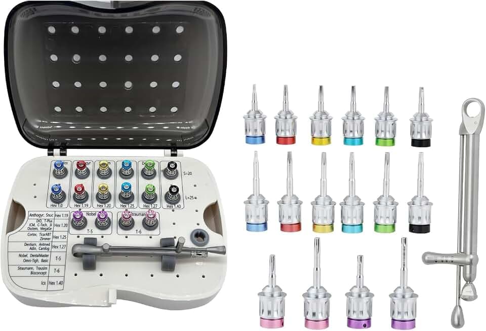 NSKI Universal Implant 10-70NCM Ratchet Drivers Repair Tool Prosthetic Kit