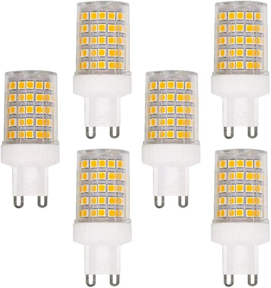 G9 10W Keramiksockel LED Glühbirne(Ersatz der G9 100W Halogenlampe) Nicht Dimmbare Glühlampe 3000K Warmweiß 1000LM Beleuchtung 6 Packungen