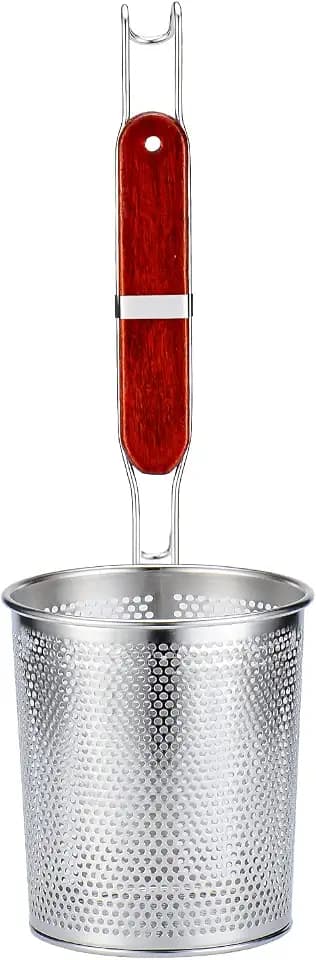 Tenta Kitchen Drahtsieb aus rostfreiem Edelstahl, mit Bambusgriff. Strainer Strainer