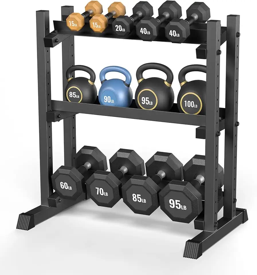 Dumbbell Rack Stand Only, Heavy-Duty, Height & Angle Adjustable