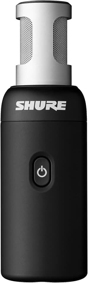 Shure MoveMic 88+ Drahtloses Mikrofon - Professioneller Audio-Recorder für Film-/Feld-Aufnahmen und Interviews, Stereo-Mikro 4 Richtcharakteristiken | Kompatibel mit iOS/Android über Motiv App
