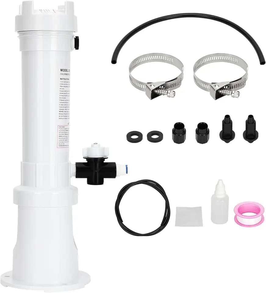 Upgraded R171016 300 Chlorinator Compatible with pentair 300 Chlorinator Rainbow Pool Automatic Chlorine Feeder Offline Pool Chlorinator Treat Up to 72,000 Gallons, Leak-Proof Base