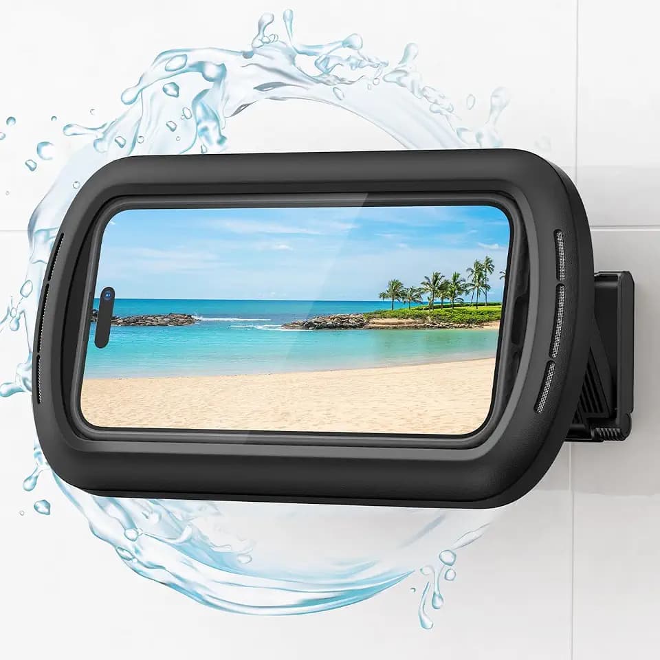 Lamicall Shower Phone Case Holder Waterproof, Bigger Size for 4"-7" Phone