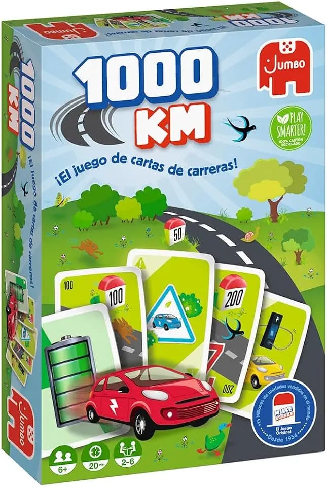 Jumbo 1000km - Kartenspiel - Familienspiel - Ab 6 Jahren - Spanisch - Familienspiel von 2 bis 6 Spielern