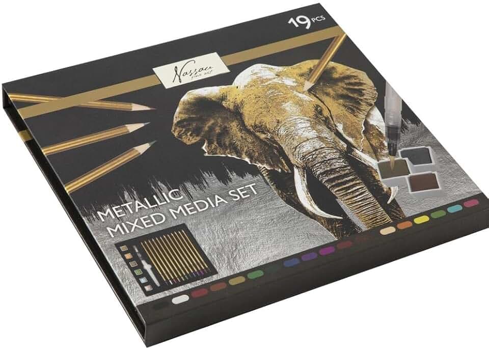 Legind Nassau - Metallic Mixed Media Painting Set 19 Parts - (K-AR0218/GE)