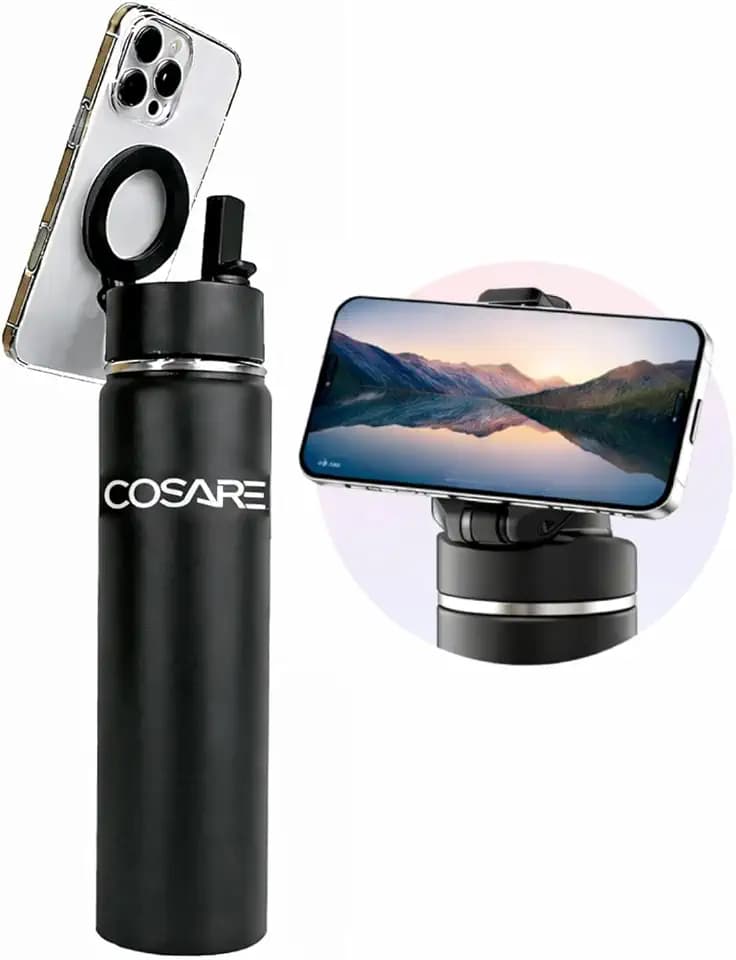 COSARE 25oz Magnetic Water Bottle – Stainless Steel Insulated Bottle with Leak Proof Lid – Reusable Double Wall Sports Bottle for Gym, Office & Travel – BPA-Free Hot & Cold Drink Thermos