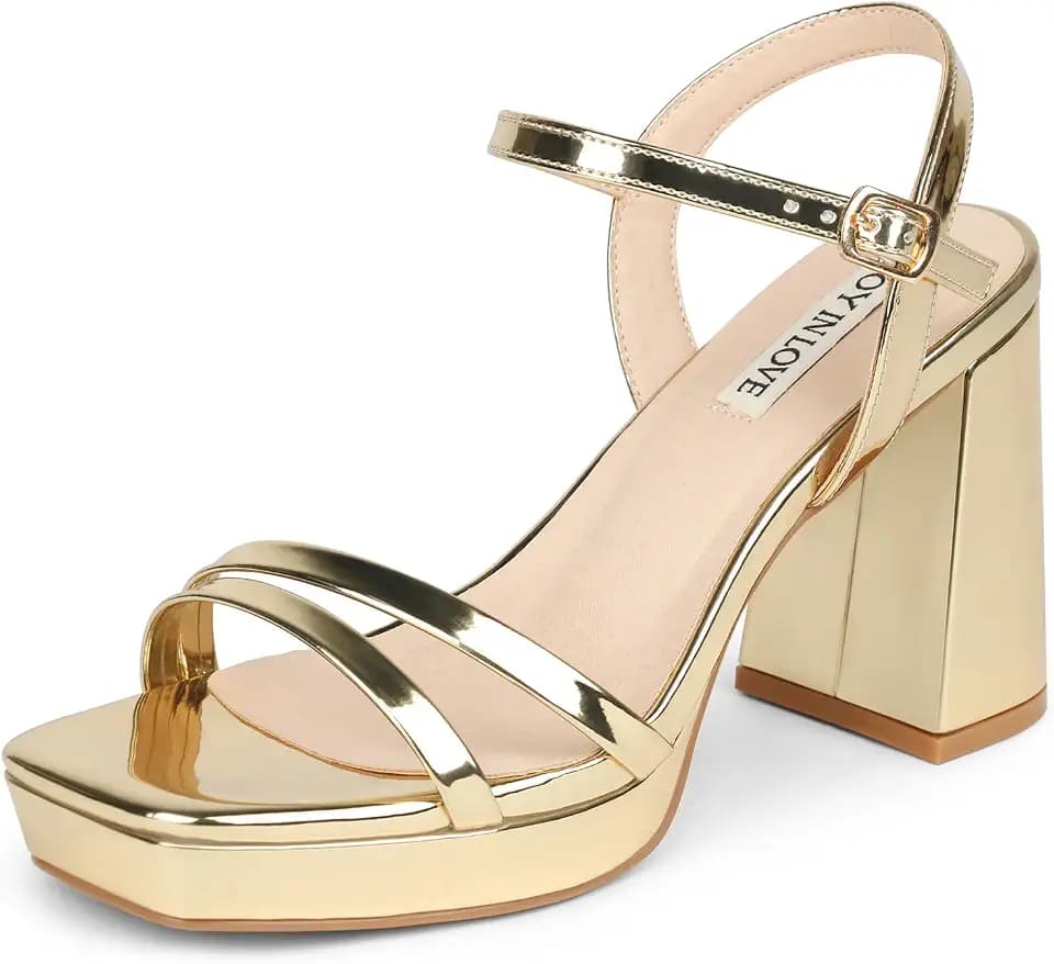 JOY IN LOVE Platform Sandals Women Chunky Block Heels