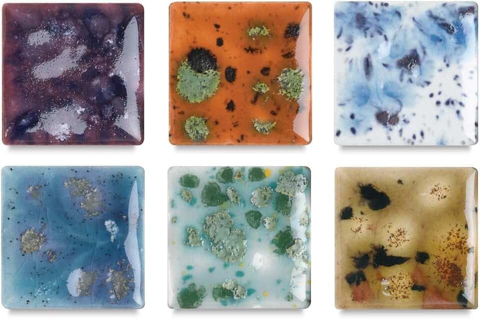 Mayco Lead-Free Jungle Gems Crystal Glazes - Class Pack 2 - Pint, Set of 6