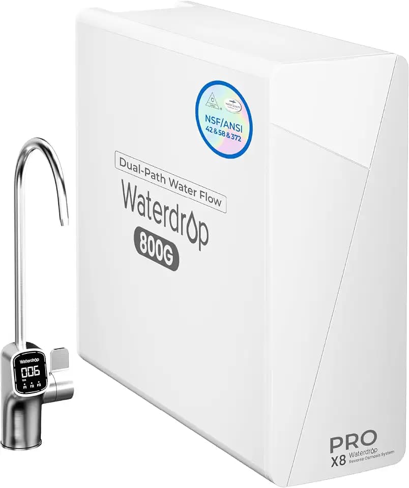 Waterdrop X8-PRO Dual Flow Reverse Osmosis Water Filter, 800 GPD RO System
