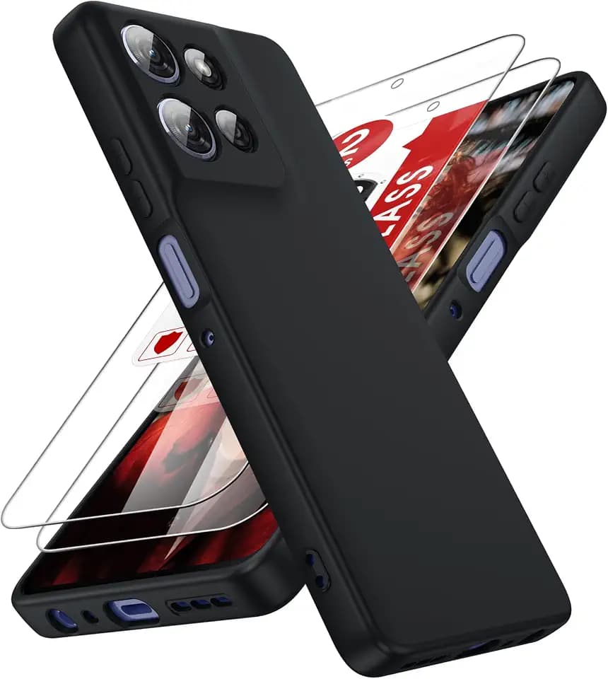 LeYi for Motorola Moto-G-Power-2026 Case: Slim Soft Silicone Cover, Black