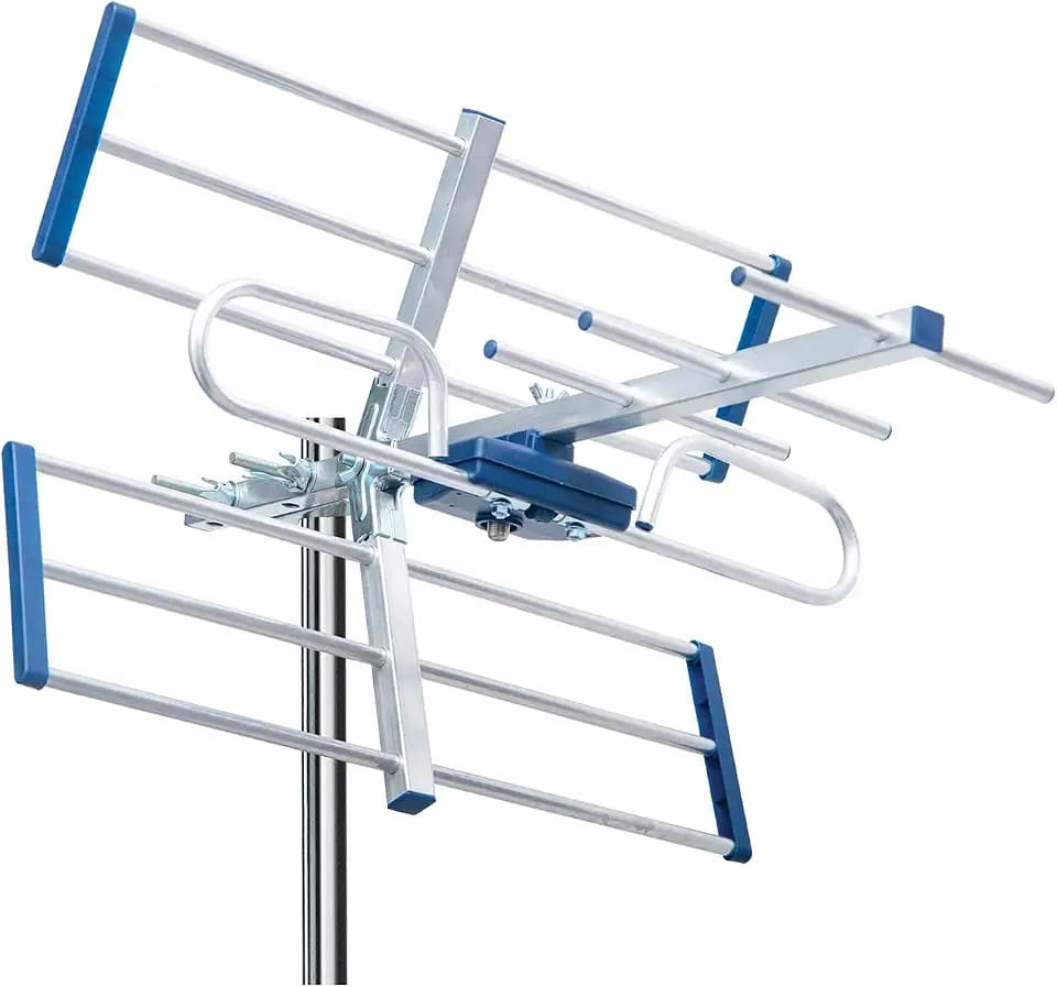 EDISION YAGI 8db Außenantenne Terrestrisch 21-48 UHF, 5G LTE Filter, für den Empfang von digitalen DVB-T/T2 Kanäle, TV Antenne, Frequenzbereich 470-694Mhz, Länge 47cm, LTE700, Blau